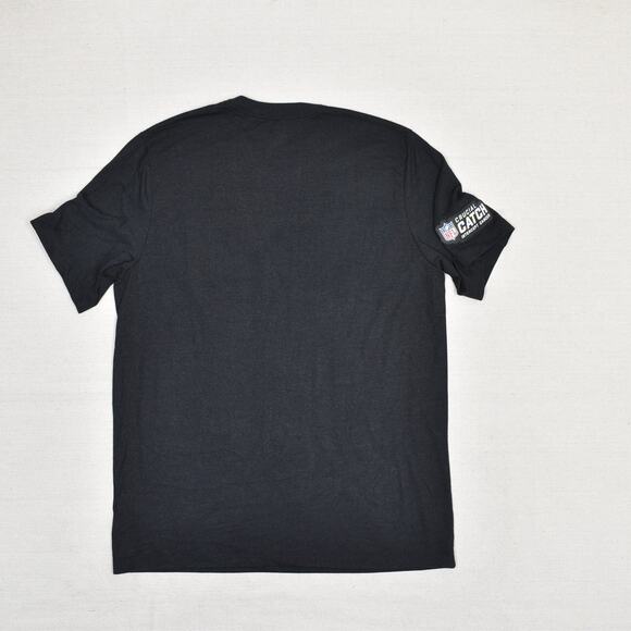 Nike Men's T Shirt NFL Cotton Blend Black Size L Cowboys Cancer Awareness - Picture 3 of 8